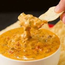 Crock-Pot Spicy Beef Queso Dip