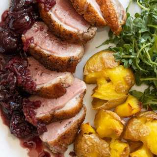 Duck Breast with Port and Cherry Sauce
