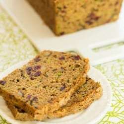 Spiced Zucchini Bread with Walnuts and Dried Cranberries
