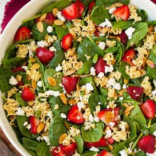 Strawberry Crunch Spinach Salad