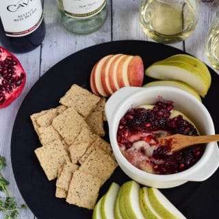 Pomegranate Cranberry Baked Brie