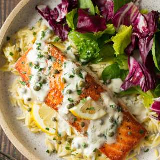 Creamy Salmon Piccata