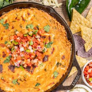 Cheesy Skillet Taco Dip