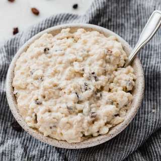 Rice Pudding with Bourbon-Soaked Raisins