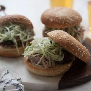 Jerk Chicken Sandwich with Jicama Slaw