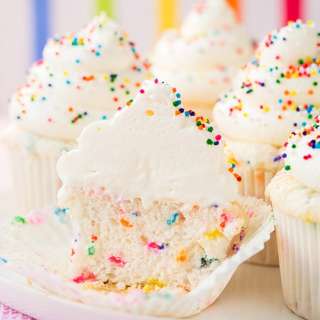 Funfetti Angel Food Cupcakes