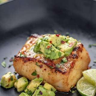 Sea Bass with Avocado Salsa