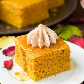 Pumpkin Cornbread {with Cinnamon Honey Butter}