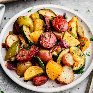 Sheet Pan Sausage and Veggies
