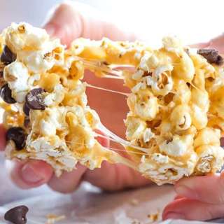 Peanut Butter & Marshmallow Popcorn Bars