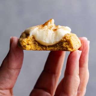 Pumpkin Cheesecake Thumbprint Cookies