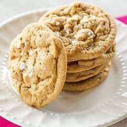 Salted Peanut Butter-Butterscotch Chip Cookies