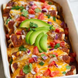 Chicken Enchiladas (with Homemade Enchilada Sauce)