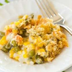 Corn and Mixed Vegetable Casserole