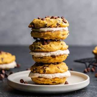Pumpkin Chocolate Chip Sandwich Cookies