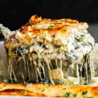White Spinach Artichoke Lasagna