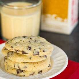 Dark Chocolate Chunk Eggnog Cookies