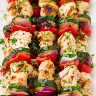 Greek Chicken Kebabs with Tzatziki Sauce