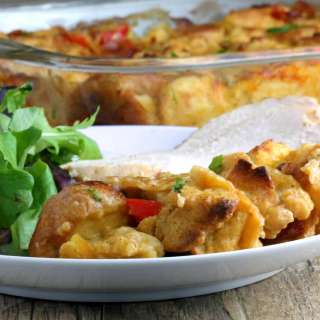 Southwestern Stuffing with Bacon, Jalapeno, and Bell Pepper