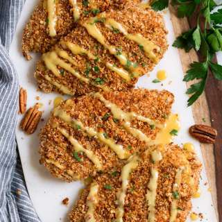 Honey Mustard Pecan Crusted Chicken