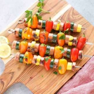 Chicken Sausage Skewers with Vegetables
