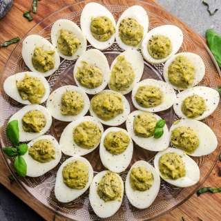 Pesto Deviled Eggs