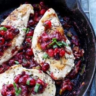 Skillet Cranberry Leek Chicken