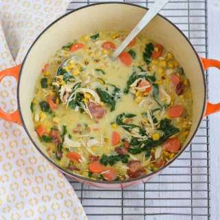 Creamy Chicken and Corn Soup with Bacon