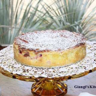 Almond Plum Cake with Crème Fraiche