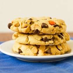 Colossal Reese's Pieces Chocolate Chip Cookies