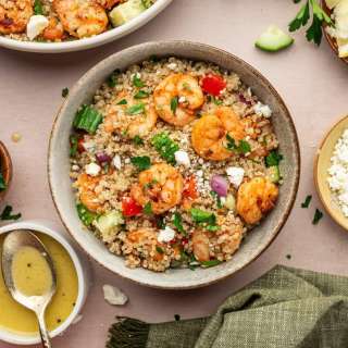 Shrimp quinoa salad