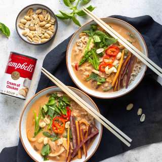 Creamy Thai Chicken Ramen Bowl