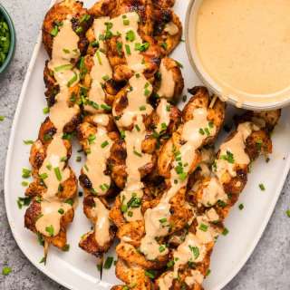 Bang Bang Chicken Skewers