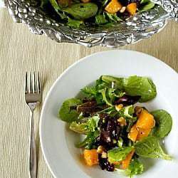 Roasted Butternut Squash Salad with Warm Cider Vinaigrette