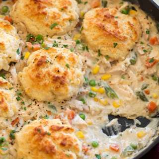 Chicken Pot Pie with Biscuits