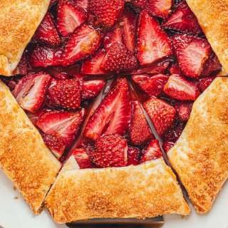 Strawberry galette