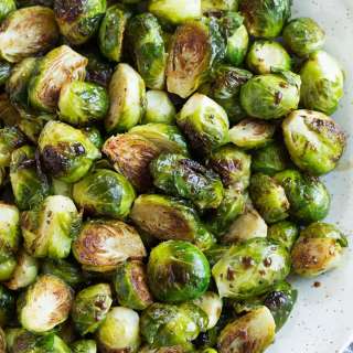 Roasted Brussels Sprouts {with Balsamic Vinegar and Honey}