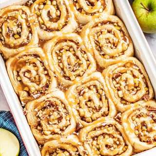 Caramel Apple Cinnamon Rolls