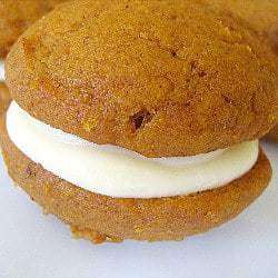 Pumpkin Whoopie Pies with Maple Cream Cheese Filling