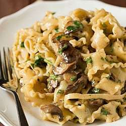 Creamy Mushroom-Fontina Pasta