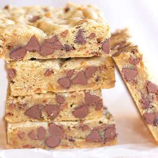 Salted Chocolate Chip and Toffee Blondies