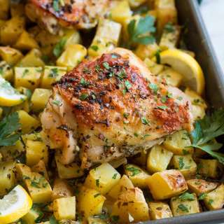 Baked Lemon Chicken and Potatoes Recipe