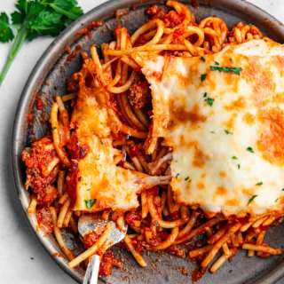 Cheesy Baked Spaghetti