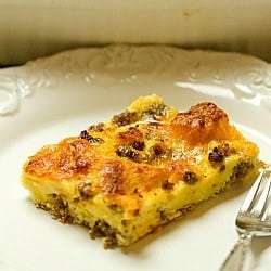 Breakfast Sausage, Egg & Cheese Casserole
