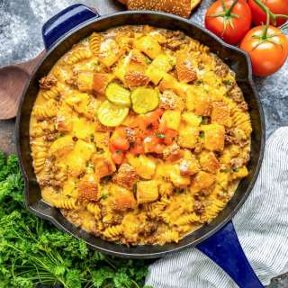 Loaded Cheeseburger Casserole