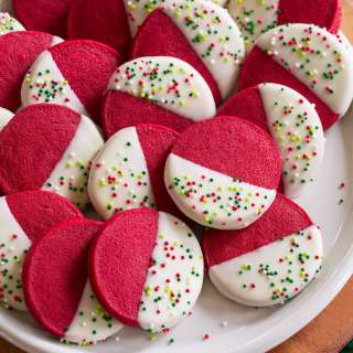 Red Velvet Shortbread Cookies