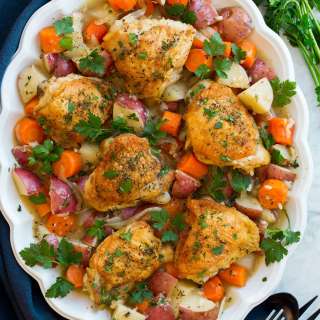 Braised Chicken Thighs and Vegetables