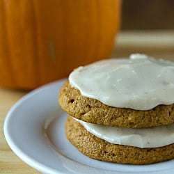 Pumpkin Cookies with Brown-Butter Icing