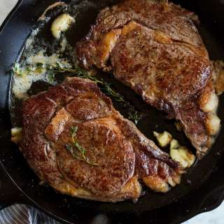 Skillet Seared Steak with Garlic Butter
