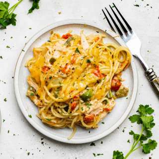Cheesy Chicken Spaghetti